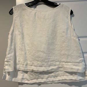 OffOn Linen White Sleeveless Top Size Medium